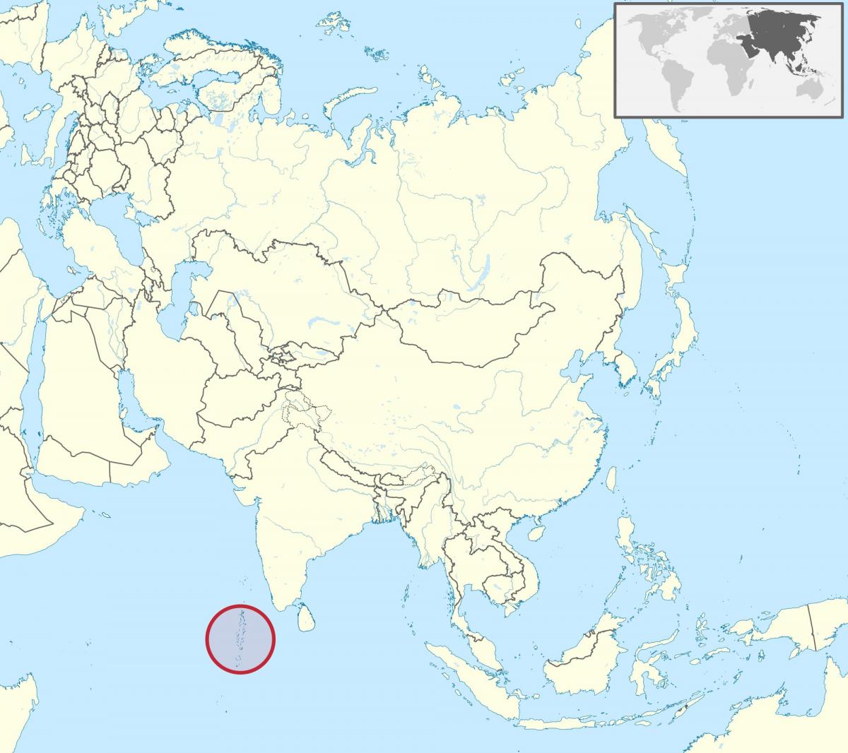 地図モルディブ地図アジア