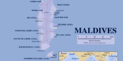 モルディブ地図