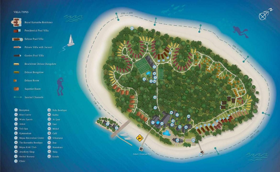 クルンバブリゾート地図