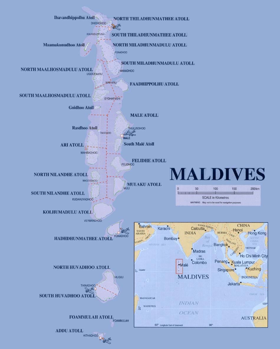 モルディブ地図