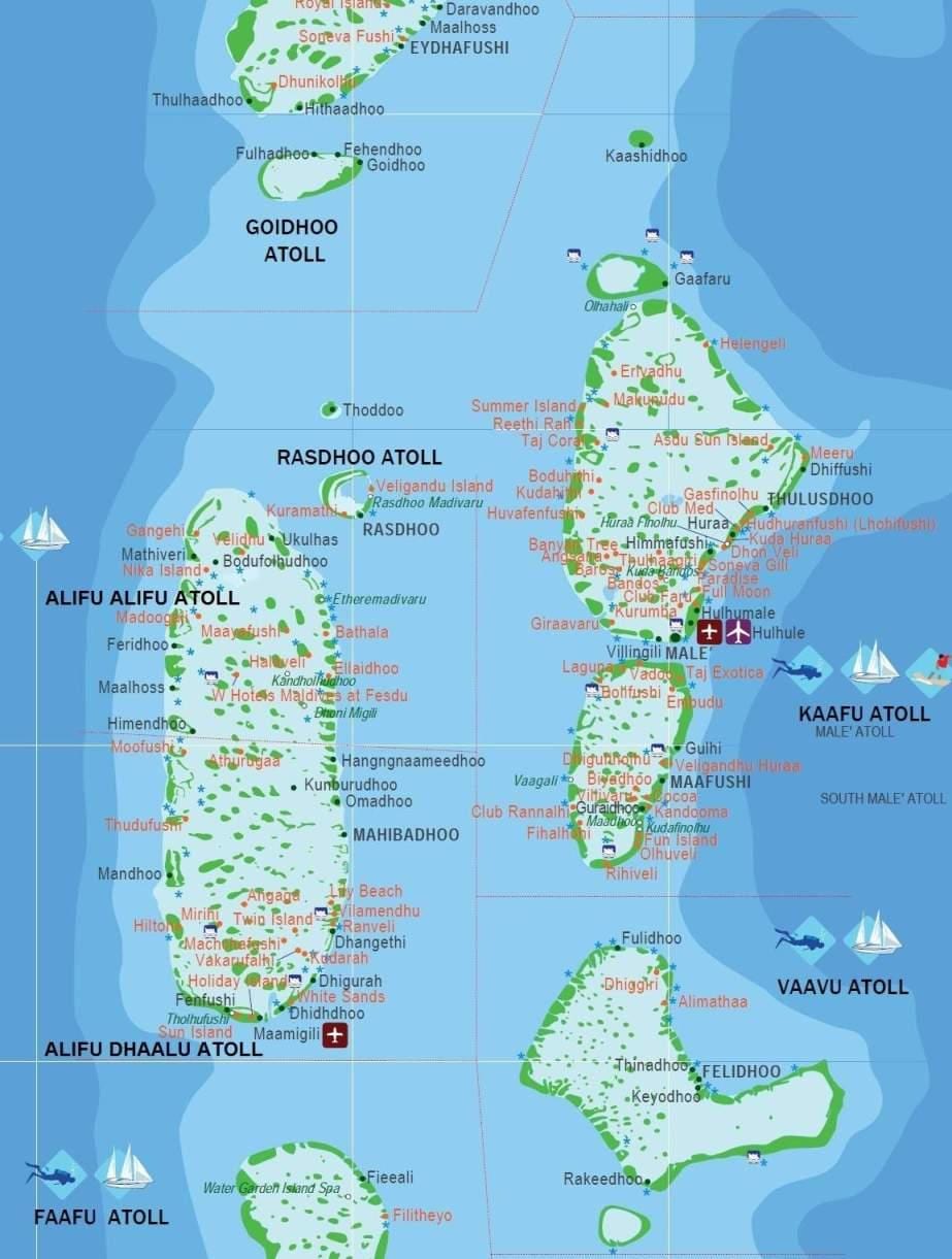 モルディブ地図資本
