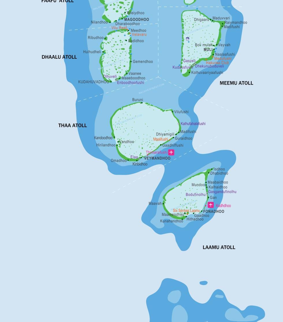 地図kandoomaモルディブ