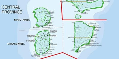地図モルディブのフェリー