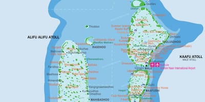 モルディブアイランド所在地地図