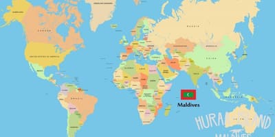 ショーモルディブ世界地図