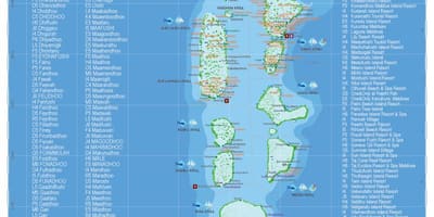 モルディブ地理的地図