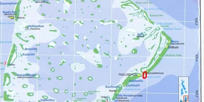 地図north male atollモルディブ