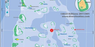 地図ari atollモルディブ