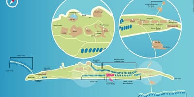 Luxモルディブリゾート地図