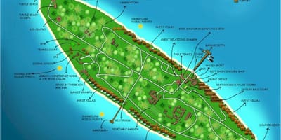 Vaadhoo島モルディブ地図