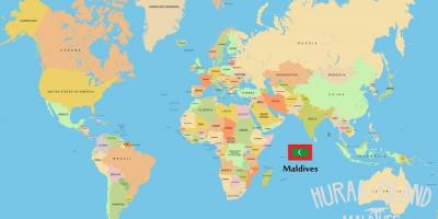 地図モルディブ世界地図