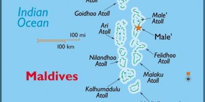 Baa atollモルディブ地図